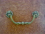 CH-12.102 antique brass pedal rosette drop bail pull Craftsmanhardware.com