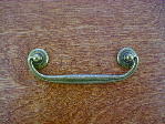 CH-12.102 antique brass button rosette drop bail pull Craftsmanhardware.com