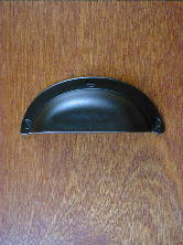 Oil rubbed bronze curved top decorative finger bin pull (lg) ch028322