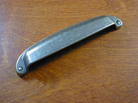 CH-6200.19 old iron pewter curved top decorative finger bin pull (xlg) 