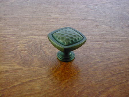 CH-0270ai dark antique iron solid square dimpled knob