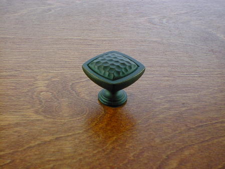CH-0270az dark antique bronze solid square dimpled knob