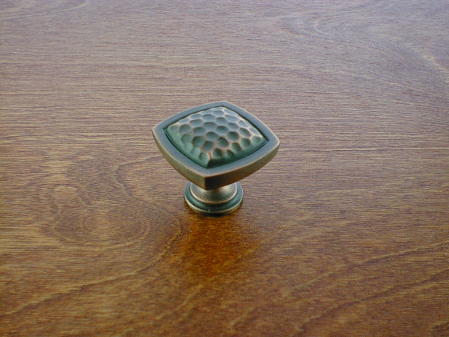 CH-0272eb brushed bronze solid square dimpled knob