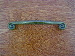 CH-10.152 antique brass button rosette drop bail pull Craftsmanhardware.com