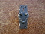 antique copper craftsmans vertical keyhole v bail pull