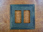Satin bronze arts crafts style double gang cover CH-1037sb