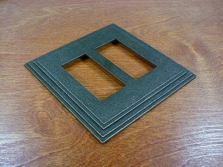 satin bronze arts crafts double gang outlet cover