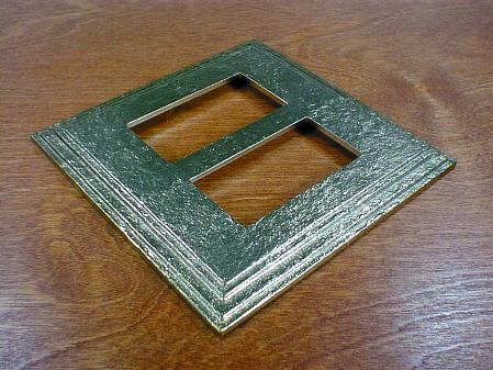 natural white bronze arts crafts double gang cover