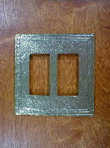 natural white bronze arts crafts double gang cover