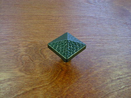 black oxide finish mission square pyramid knob