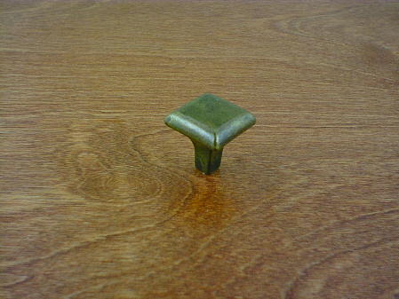 old brass smooth top square funnel knob