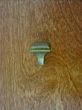 old brass smooth top square funnel knob