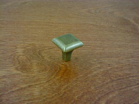 antique brass smooth square funnel knob