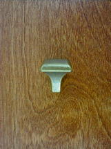 antique brass smooth square funnel knob