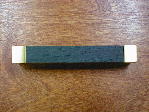 brushed golden brass fuse metal black walnut pull