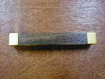 brushed golden brass fuse metal walnut pull