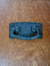 cast brass flat black finish horizontal u bail pull