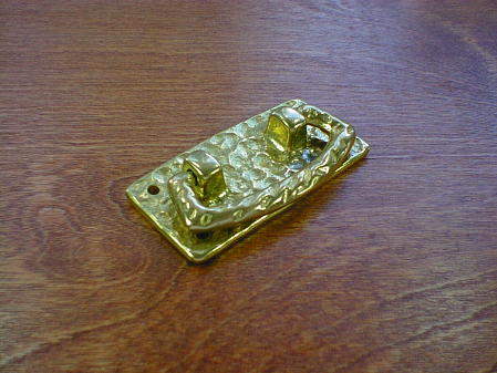 solid cast polished brass horizontal u bail pull