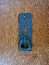 cast brass flat black vertical keyhole bail pull