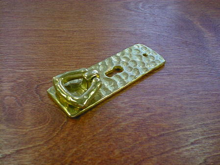 solid cast polished brass vertical keyhole bail pull