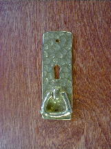 solid cast polished brass vertical keyhole bail pull