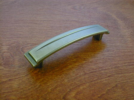 CH-134719 old iron/pewter art deco style handle (sm) Craftsmanhardware.com
