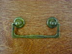Old brass bungalow backplate/drop handle CH-1505.03