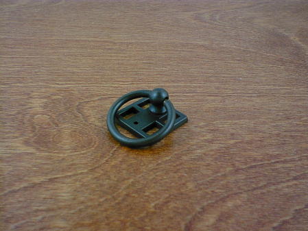 oil rubbed bronze square backlate w/ring bail pull Craftsmanhardware.com