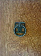 oil rubbed bronze square backlate w/ring bail pull