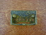Old brass bungalow backplate/drop handle CH-1512.03