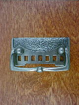 old iron anviled backplate w/drop handle