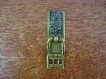 Antique brass bungalow tapped backplate drop pull CH-1513.09
