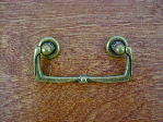 Antique brass bungalow rosette backplate drop pull CH-1514.09