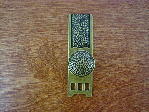 Antique brass bungalow backplate w/anvil top button knob CH-1518.09