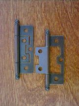 ch1554acs antique copper craftsmans non mortise ball hinge (pr)