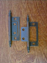 ch1556acs antique copper craftsmans non mortise steeple hinge (pr) 