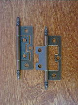 ch1557acs antique copper craftsmans non mortise steeple hinge (pr)