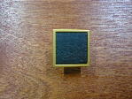 brushed golden brass fuse metal black walnut square knob