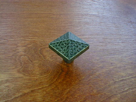 antique pewter finish mission sq pyramid knob