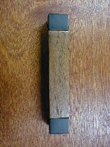 Matte black fuse metal black walnut pull ch20wbmb