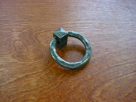 antique pewter finish mission ring bail pull