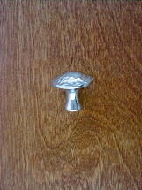 bright chrome finish peened top round knob