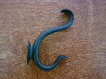 black iron finish cast scroll hammered coat hook