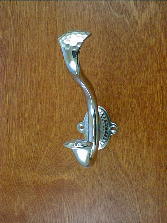 Chrome finish cast scroll hammered coat hook Craftsmanhardware ch2175ch