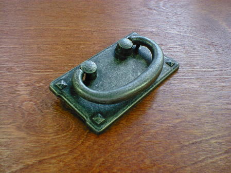 antique pewter finish mission horizontal bail pull