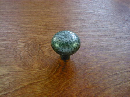 antique pewter finish mission solid round knob