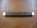 brushed golden brass fuse metal walnut pull