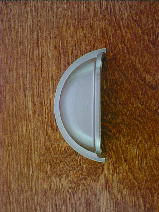 brushed nickel smooth surface cup finger pull ch-2443bn