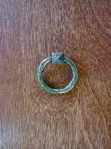 antique brass finish mission ring bail pull