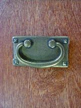 antique brass finish mission horizontal bail pull